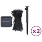 vidaXL Tiras de luces solares LED 2 uds de colores interior/exterior vidaXL Tiras de luces solares LED 2 uds de colores interior/exterior