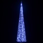 vidaXL Cono de luz LED decorativo acrílico azul 120 cm vidaXL Cono de luz LED decorativo acrílico azul 120 cm