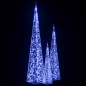 vidaXL Cono de luz LED decorativo acrílico azul 60/90/120 cm vidaXL Cono de luz LED decorativo acrílico azul 60/90/120 cm