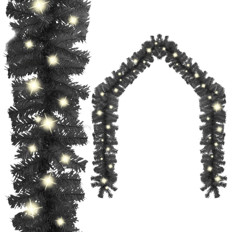 vidaXL Guirnalda de Navidad con luces LED negro 5 m vidaXL Guirnalda de Navidad con luces LED negro 5 m