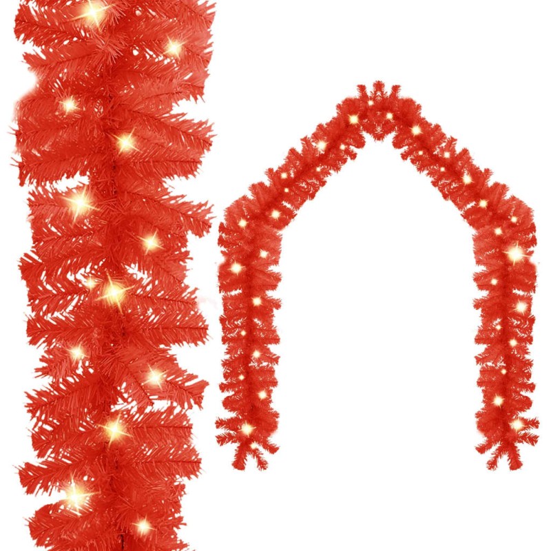 vidaXL Guirnalda de Navidad con luces LED rojo 10 m vidaXL Guirnalda de Navidad con luces LED rojo 10 m