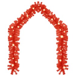 vidaXL Guirnalda de Navidad con luces LED rojo 10 m