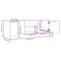 vidaXL Mueble de TV madera contrachapada blanco y roble 102x35x36,5 cm vidaXL Mueble de TV madera contrachapada blanco y roble 102x35x36,5 cm