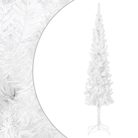 vidaXL Árbol de Navidad delgado blanco 210 cm