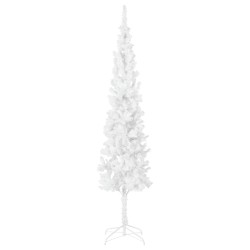 vidaXL Árbol de Navidad delgado blanco 210 cm