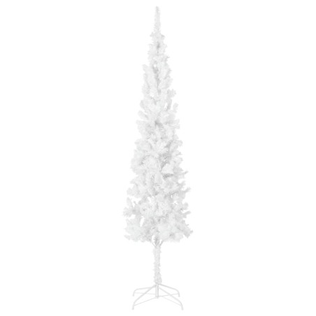 vidaXL Árbol de Navidad delgado blanco 210 cm