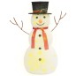 vidaXL Muñeco de nieve decorativo de Navidad con LED tela lujosa 90 cm vidaXL Muñeco de nieve decorativo de Navidad con LED tela lujosa 90 cm