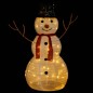 vidaXL Muñeco de nieve decorativo de Navidad con LED tela lujosa 90 cm vidaXL Muñeco de nieve decorativo de Navidad con LED tela lujosa 90 cm