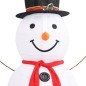 vidaXL Muñeco de nieve de Navidad con luces LED tela lujosa 180 cm vidaXL Muñeco de nieve de Navidad con luces LED tela lujosa 180 cm