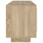 vidaXL Mueble de TV madera contrachapada blanco y roble 102x35x45 cm vidaXL Mueble de TV madera contrachapada blanco y roble 102x35x45 cm