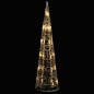vidaXL Pirámide decorativa cono acrílico luces LED blanco cálido 60 cm