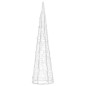 vidaXL Pirámide decorativa cono acrílico luces LED blanco cálido 60 cm