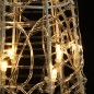 vidaXL Pirámide decorativa cono acrílico luces LED blanco cálido 60 cm