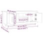 vidaXL Mueble de TV madera contrachapada blanco y roble 102x35x45 cm vidaXL Mueble de TV madera contrachapada blanco y roble 102x35x45 cm