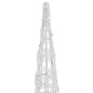 vidaXL Cono de luz LED de pirámide decorativo acrílico azul 120 cm vidaXL Cono de luz LED de pirámide decorativo acrílico azul 120 cm