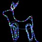 vidaXL Renos y trineo de Navidad decoración jardín 576 LEDs vidaXL Renos y trineo de Navidad decoración jardín 576 LEDs