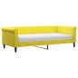 vidaXL Sofá cama con colchón terciopelo amarillo 90x200 cm