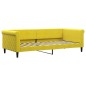 vidaXL Sofá cama con colchón terciopelo amarillo 90x200 cm