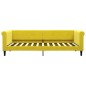 vidaXL Sofá cama con colchón terciopelo amarillo 90x200 cm