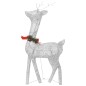 vidaXL Familia renos de Navidad malla blanco frío plateado 270x7x90 cm vidaXL Familia renos de Navidad malla blanco frío plateado 270x7x90 cm