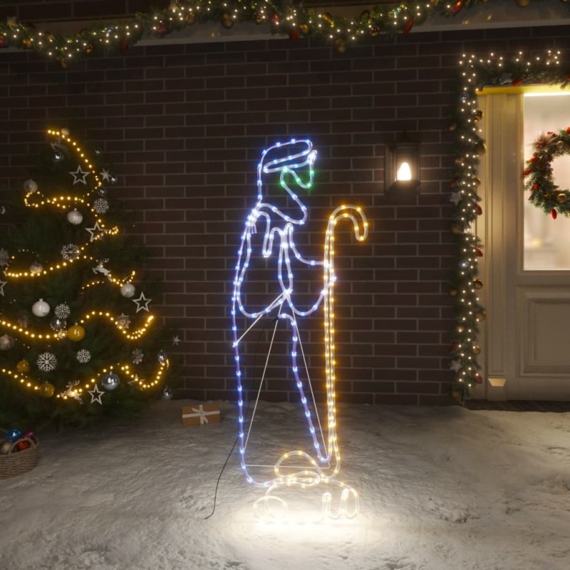 vidaXL Figuras de Navidad de pastor y cordero con 168 LED 102,5x35 cm vidaXL Figuras de Navidad de pastor y cordero con 168 LED 102,5x35 cm