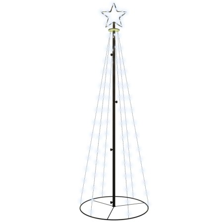vidaXL Árbol de Navidad cónico 108 LED blanco frío 70x180 cm