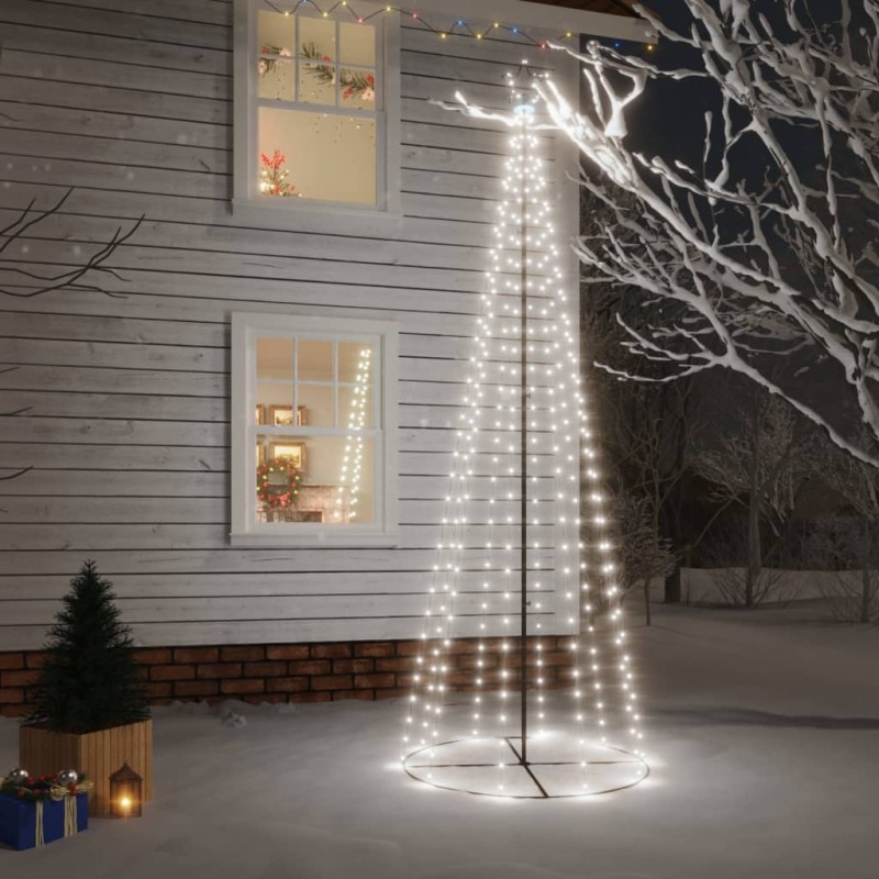 vidaXL Árbol de Navidad cónico 310 LED blanco frío 100x300 cm vidaXL Árbol de Navidad cónico 310 LED blanco frío 100x300 cm