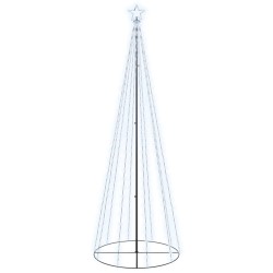 vidaXL Árbol de Navidad cónico 310 LED blanco frío 100x300 cm