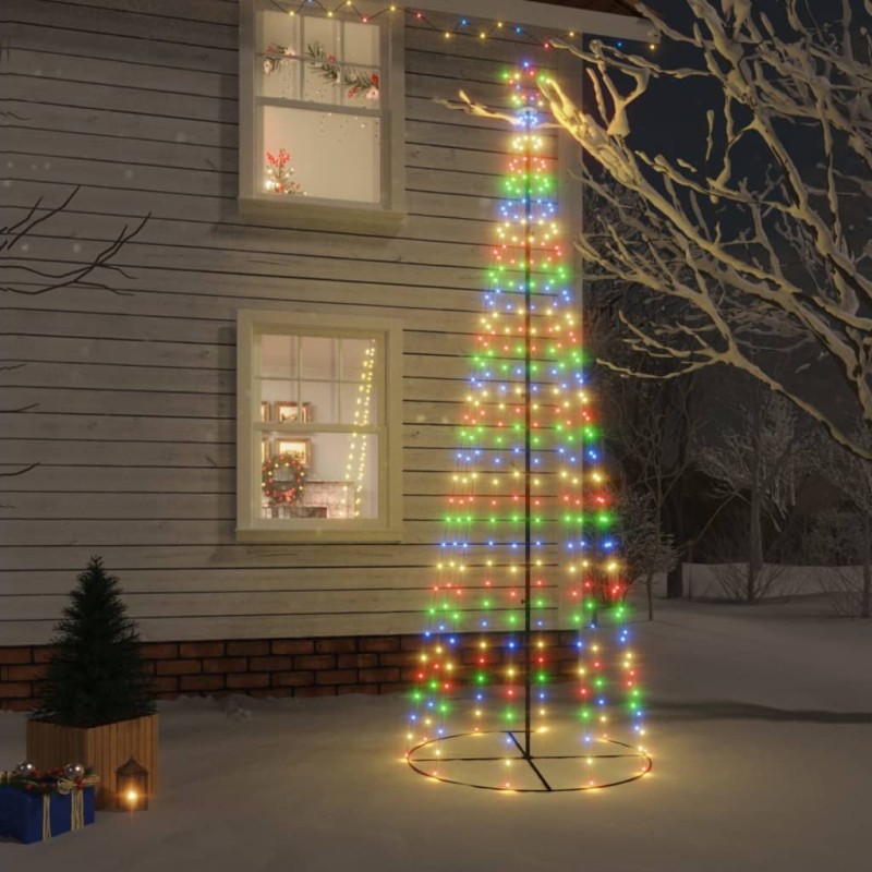 vidaXL Árbol de Navidad cónico 310 LED de colores 100x300 cm vidaXL Árbol de Navidad cónico 310 LED de colores 100x300 cm