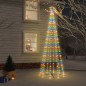 vidaXL Árbol de Navidad cónico 310 LED de colores 100x300 cm vidaXL Árbol de Navidad cónico 310 LED de colores 100x300 cm