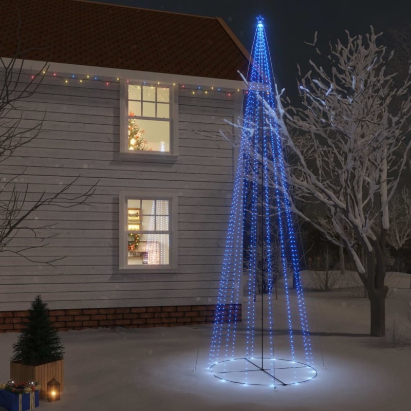 vidaXL Árbol de Navidad cónico 1134 LED azul 230x800 cm vidaXL Árbol de Navidad cónico 1134 LED azul 230x800 cm