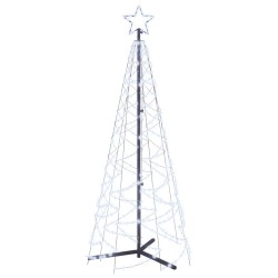 vidaXL Árbol de Navidad cónico 200 LED blanco frío 70x180 cm