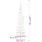 vidaXL Medio árbol de Navidad artificial con soporte blanco 210 cm vidaXL Medio árbol de Navidad artificial con soporte blanco 210 cm