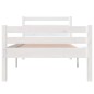 vidaXL Estructura de cama madera maciza blanco 75x190 cm
