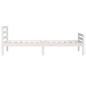 vidaXL Estructura de cama madera maciza blanco 75x190 cm