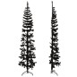 vidaXL Medio árbol de Navidad artificial con soporte negro 240 cm vidaXL Medio árbol de Navidad artificial con soporte negro 240 cm
