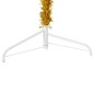 vidaXL Medio árbol de Navidad artificial con soporte dorado 210 cm vidaXL Medio árbol de Navidad artificial con soporte dorado 210 cm