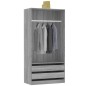 vidaXL Armario de madera contrachapada gris Sonoma 100x50x200 cm vidaXL Armario de madera contrachapada gris Sonoma 100x50x200 cm