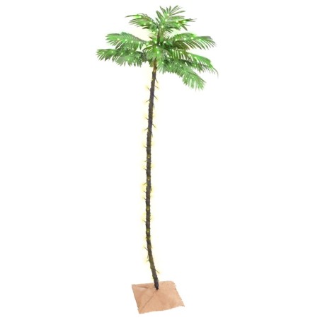 vidaXL Palmera artificial con 192 LED blanco cálido 300 cm