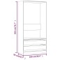 vidaXL Armario de madera contrachapada gris Sonoma 100x50x200 cm vidaXL Armario de madera contrachapada gris Sonoma 100x50x200 cm