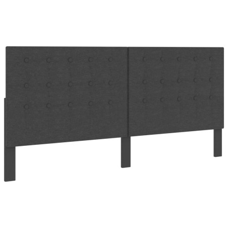 vidaXL Cabecero copetudo de tela gris oscuro 200x200 cm 