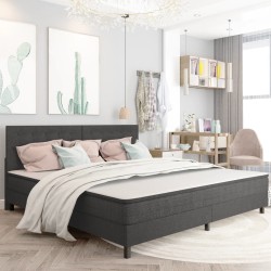 vidaXL Cabecero copetudo de tela gris oscuro 200x200 cm 