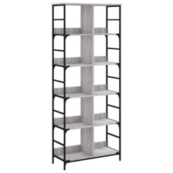 vidaXL Estantería de madera de ingeniería gris Sonoma 78,5x33x188,5 cm