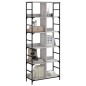 vidaXL Estantería de madera de ingeniería gris Sonoma 78,5x33x188,5 cm