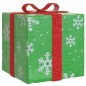vidaXL Cajas de regalo Navidad iluminadas 3 uds 64 LEDs blanco cálido