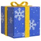 vidaXL Cajas de regalo Navidad iluminadas 3 uds 64 LEDs blanco cálido