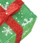 vidaXL Cajas de regalo Navidad iluminadas 3 uds 64 LEDs blanco cálido