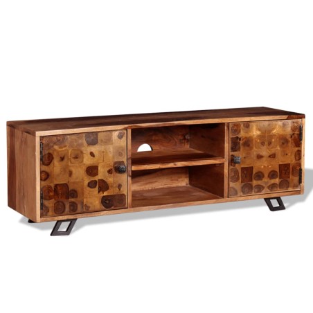 vidaXL Mueble para TV de madera maciza de sheesham 120x30x40 cm