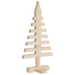 vidaXL Árbol de Navidad de madera de adorno madera maciza pino 60 cm