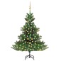 vidaXL Árbol de Navidad abeto Nordmann con LEDs y bolas verde 120 cm vidaXL Árbol de Navidad abeto Nordmann con LEDs y bolas verde 120 cm